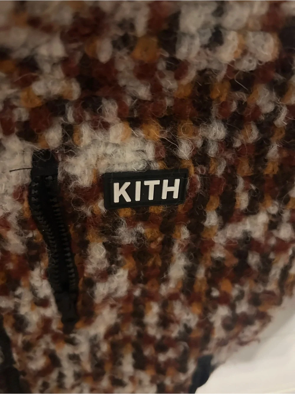 Kith Kids Multi-Tone Sherpa Puffer Jacket — Brown & Cream